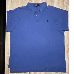 Polo Ralph Lauren Shirt Polo Y2K 2000s Pony Sz XL (18-20) Mens Blue